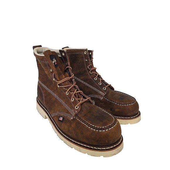 Thorogood Men's 6" Steel Toe 804-4375 (U.S.A.) Work Boot Brown Size 12 2E - Picture 1 of 7